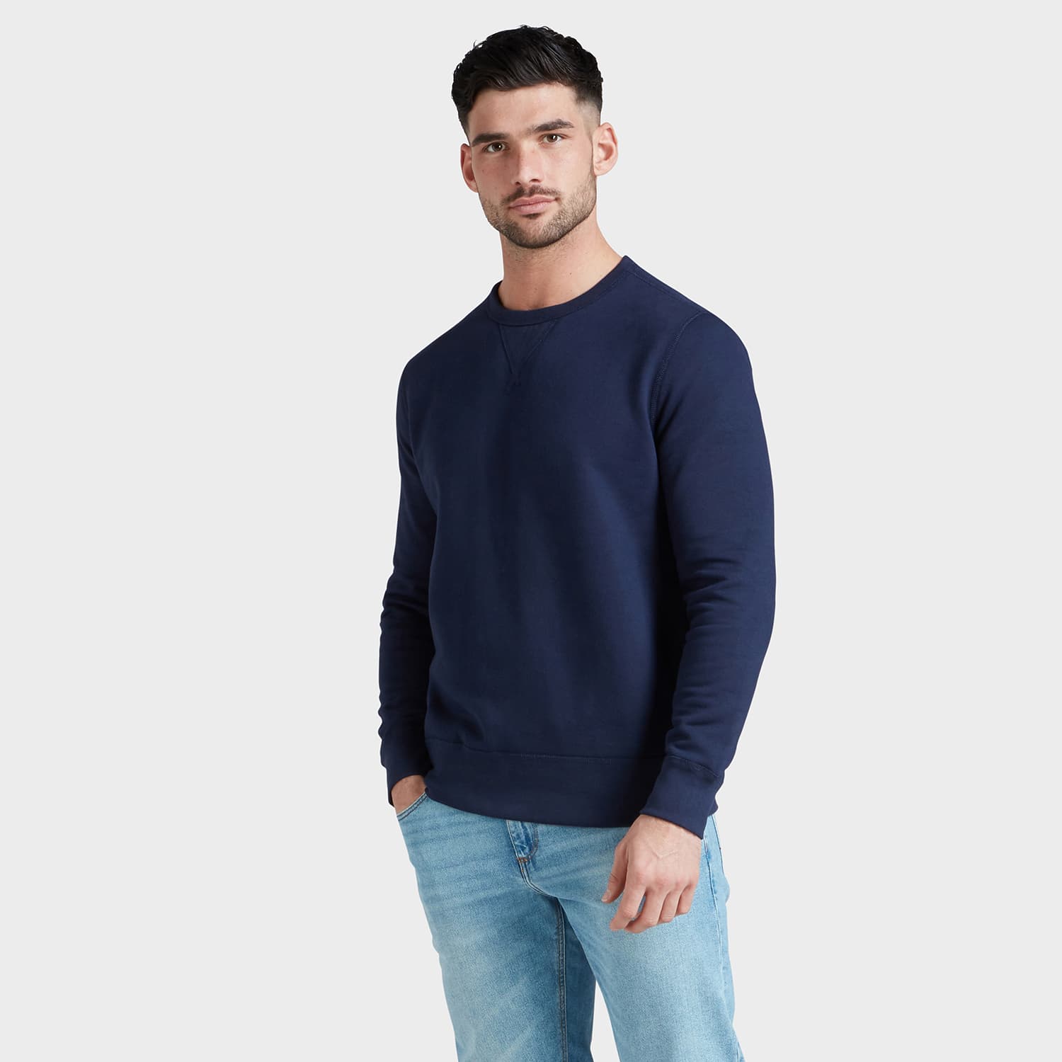 Relaxed sweatshirt in cotton fleece